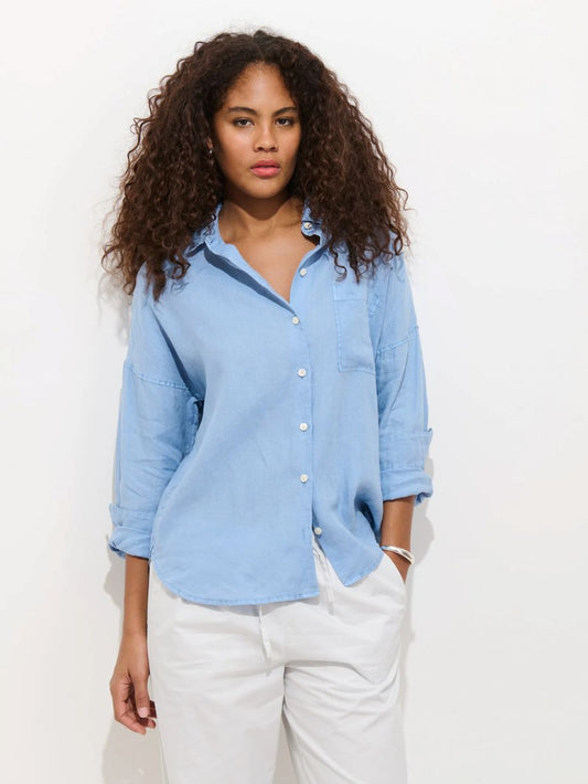 Alex Mill Jo Linen Shirt - Bel Air Blue