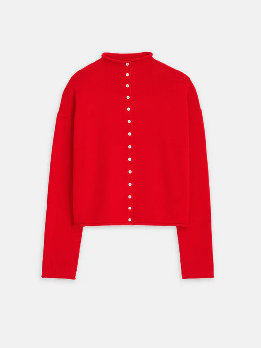Alex Mill Taylor Rollneck Sweater - Red Fire