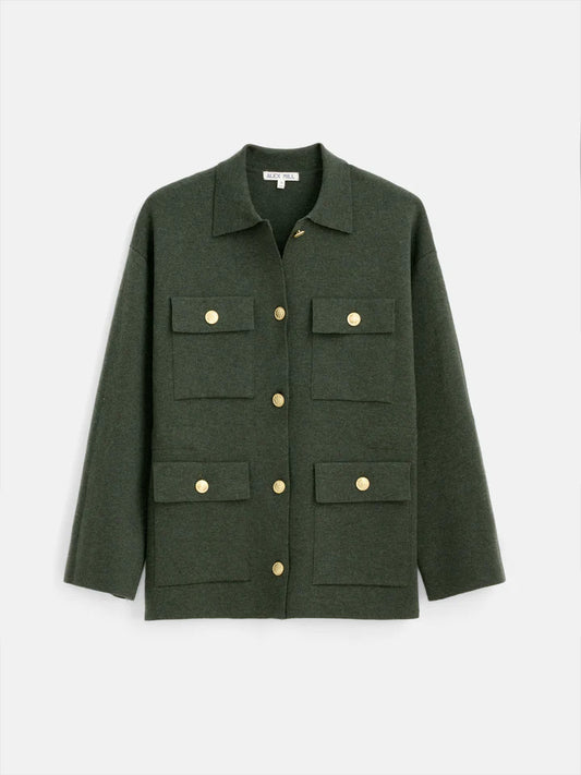 Alex Mill Virginia Sweater Jacket - Heather Forest