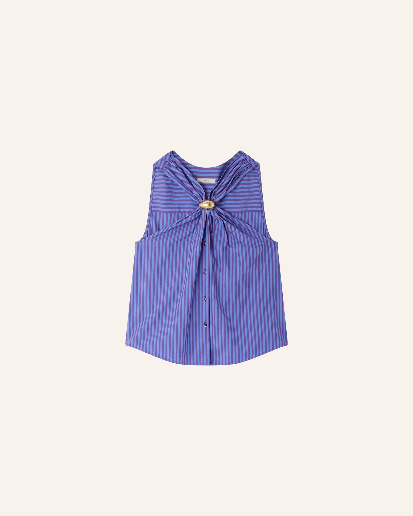 Sessun Atrani Scarf Top w/Jewel - Majestic Blue