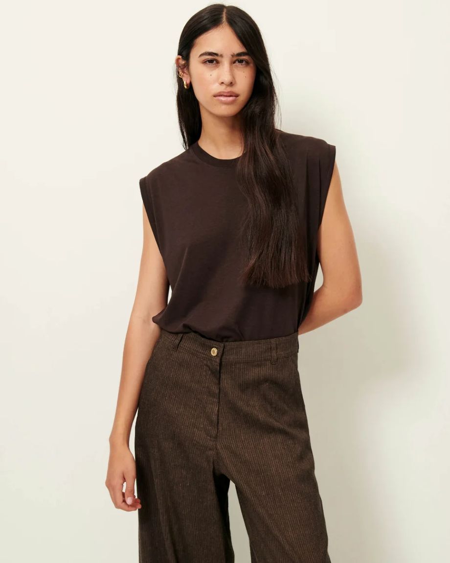 Sessun Deedoo Sleeveless T-Shirt - Espresso