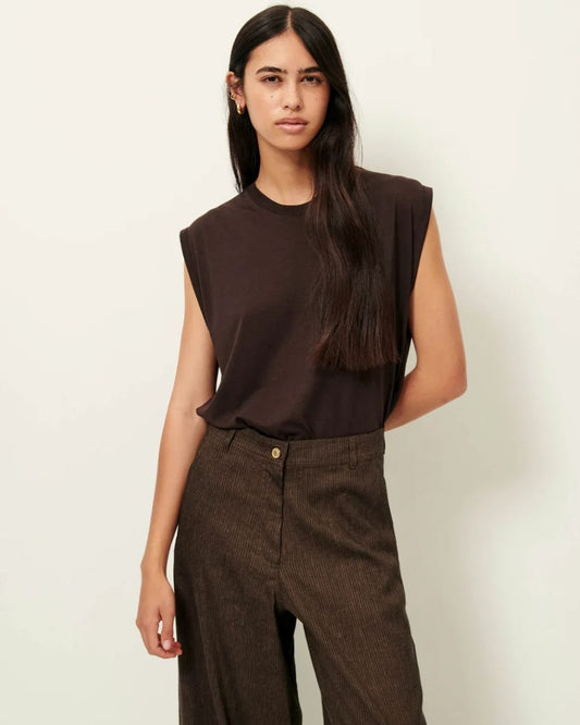Sessun Deedoo Sleeveless T-Shirt - Espresso