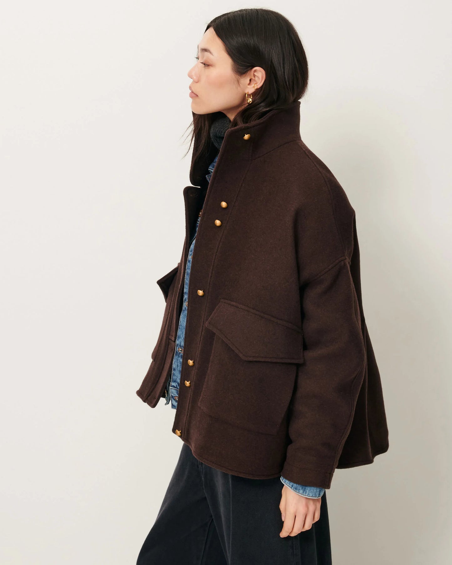 Sessun East Side Short Coat - Coffea