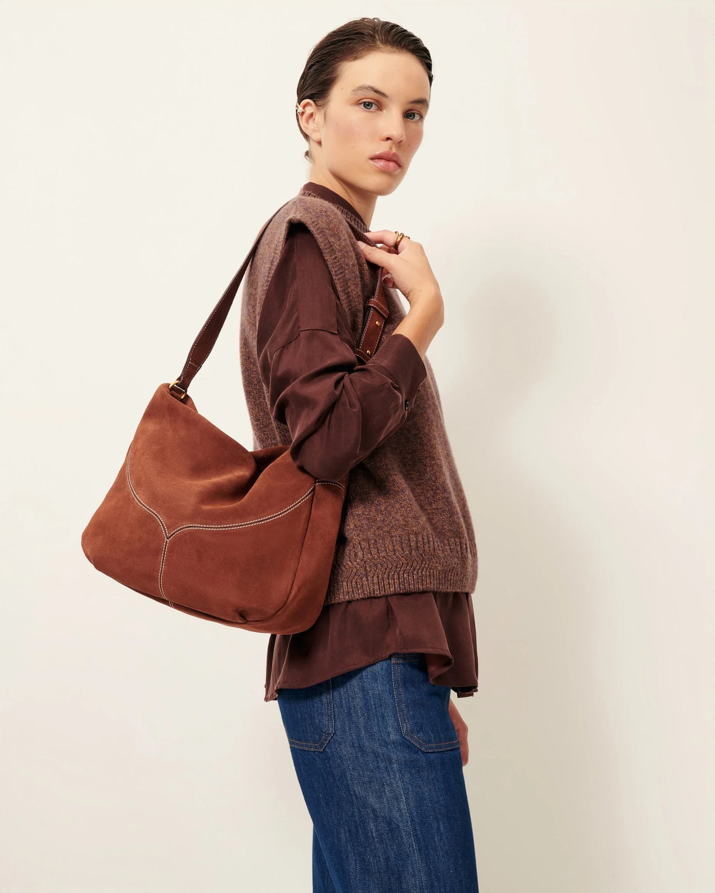 Sessun Fabinino Knit Vest - Agate Brown