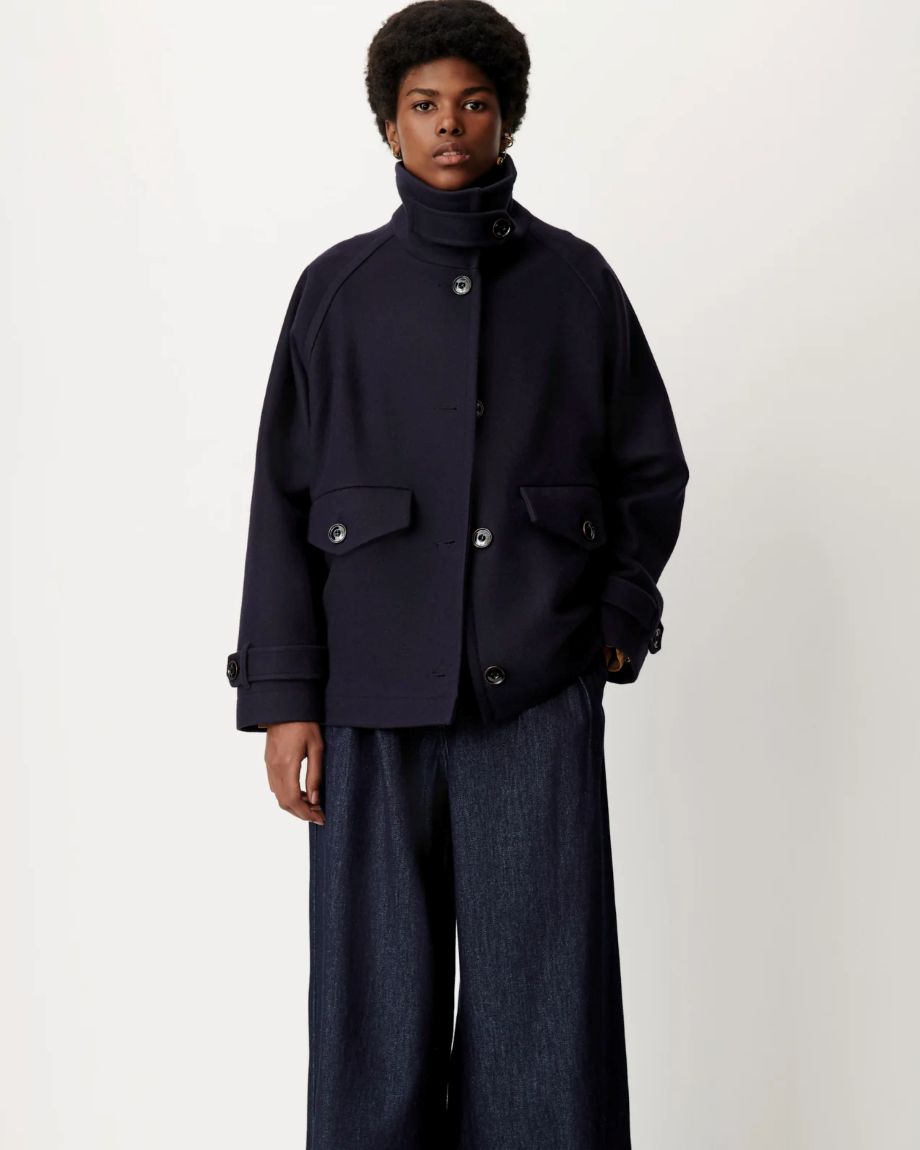 Sessun Lee Wooly Jacket - Navy