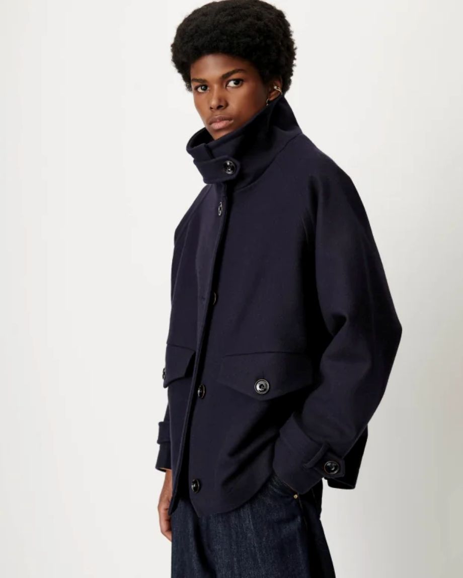 Sessun Lee Wooly Jacket - Navy