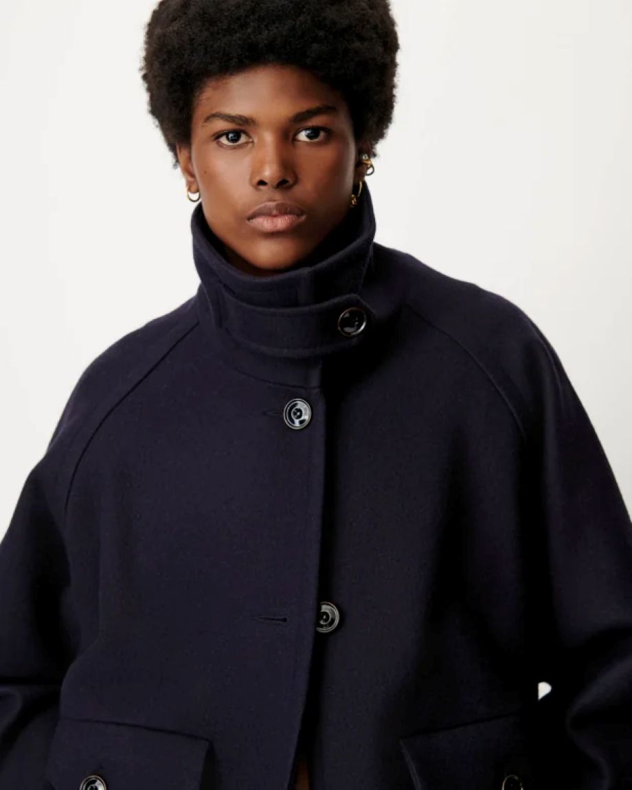 Sessun Lee Wooly Jacket - Navy