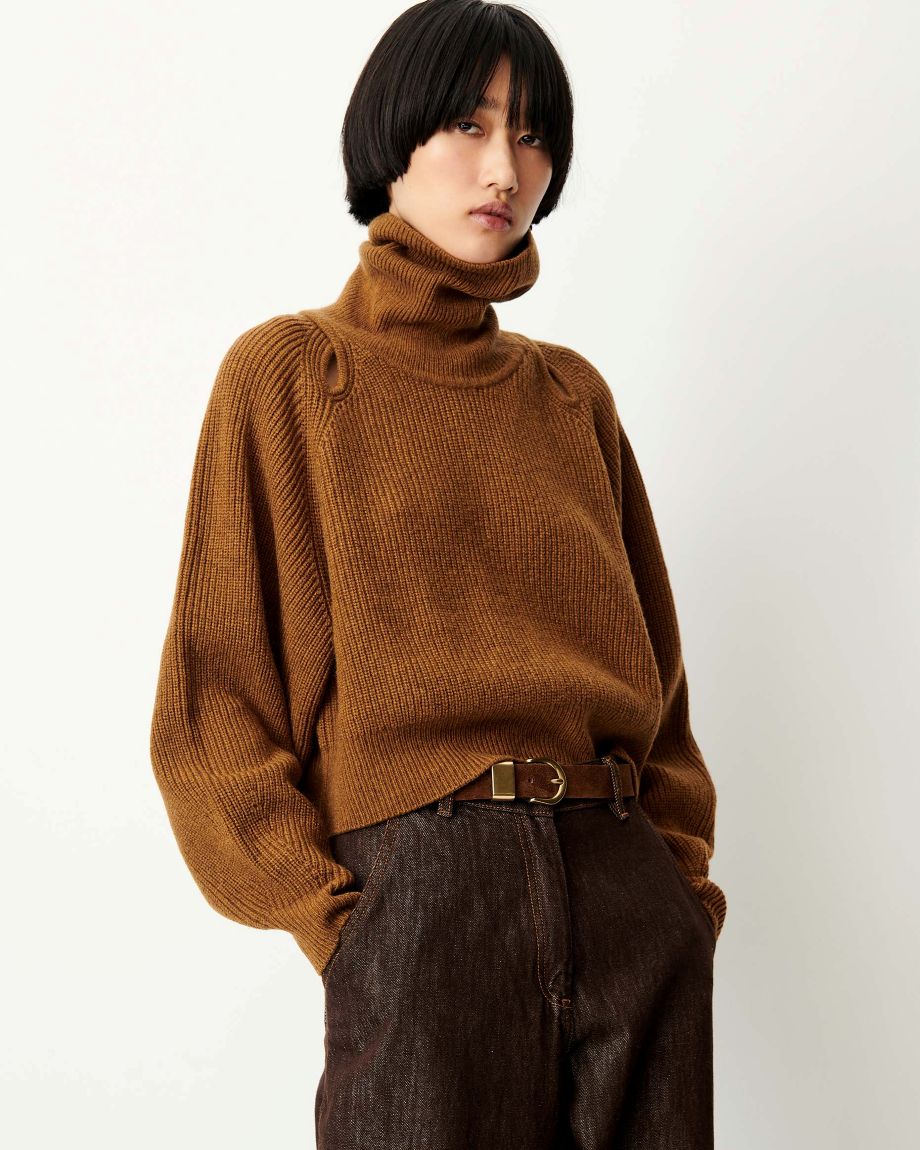 Sessun Yinga Turtleneck Sweater - Moss/Bronze