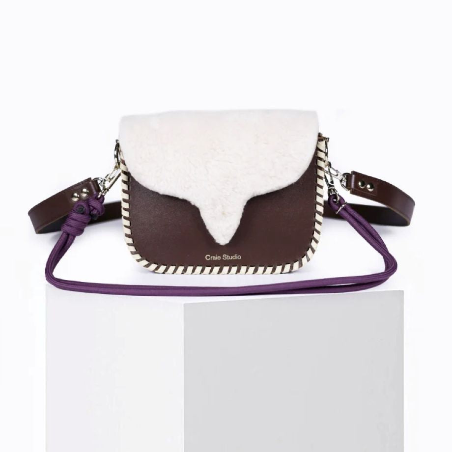 Craie Studio West Laine Crossbody Bag - Chocolate/Natural