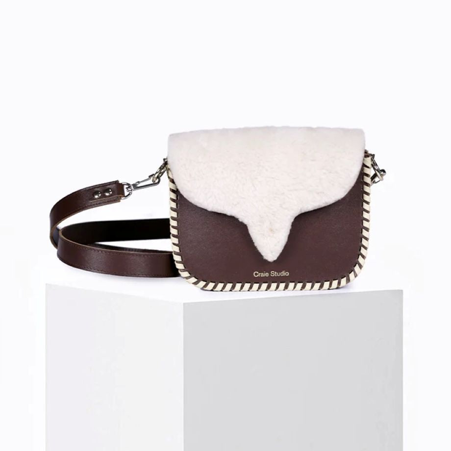 Craie Studio West Laine Crossbody Bag - Chocolate/Natural
