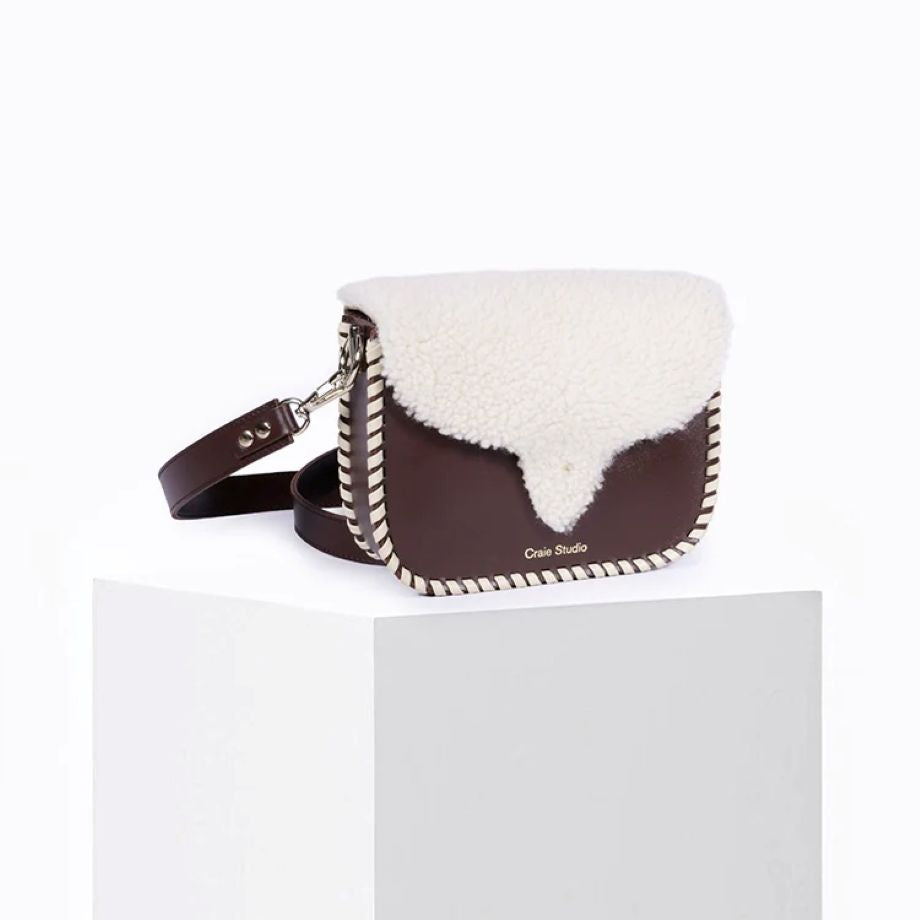 Craie Studio West Laine Crossbody Bag - Chocolate/Natural