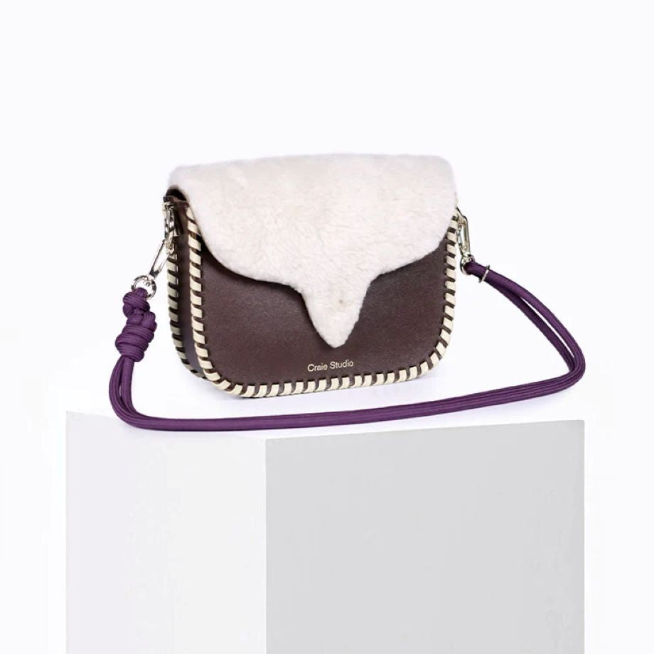 Craie Studio West Laine Crossbody Bag - Chocolate/Natural