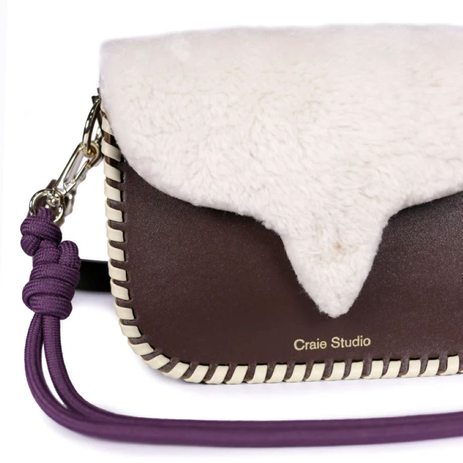 Craie Studio West Laine Crossbody Bag - Chocolate/Natural