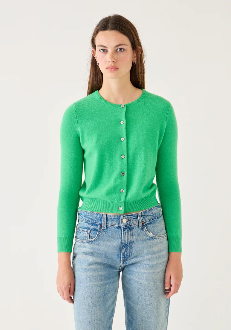 DemyLee Ava Cashmere Cardigan - Verdant