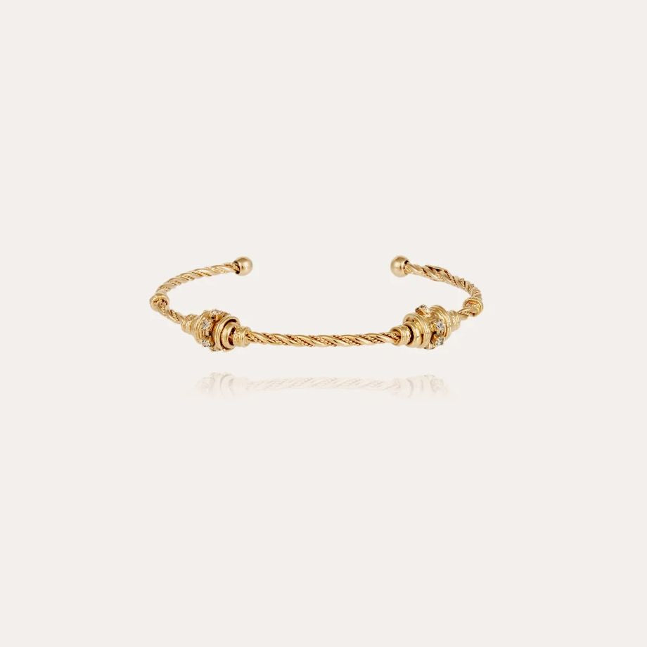 Gas Bijoux Torsade Small Rhinestone Bangle Bracelet