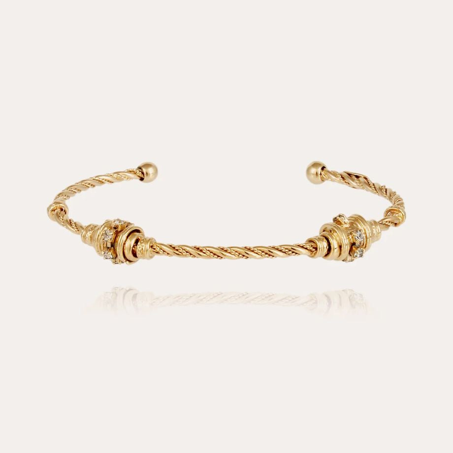 Gas Bijoux Torsade Small Rhinestone Bangle Bracelet
