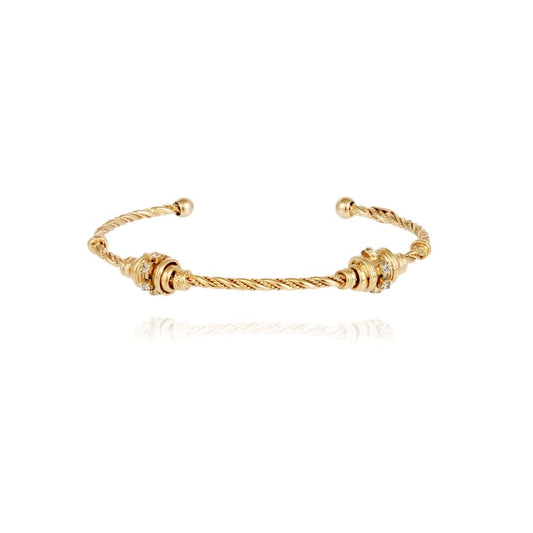 Gas Bijoux Torsade Small Rhinestone Bangle Bracelet