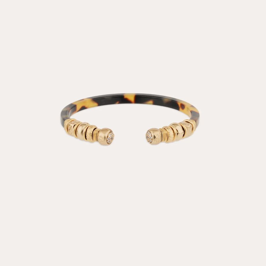 Gas Bijoux Sari Rhinestone Acetate Bracelet - Tortoise