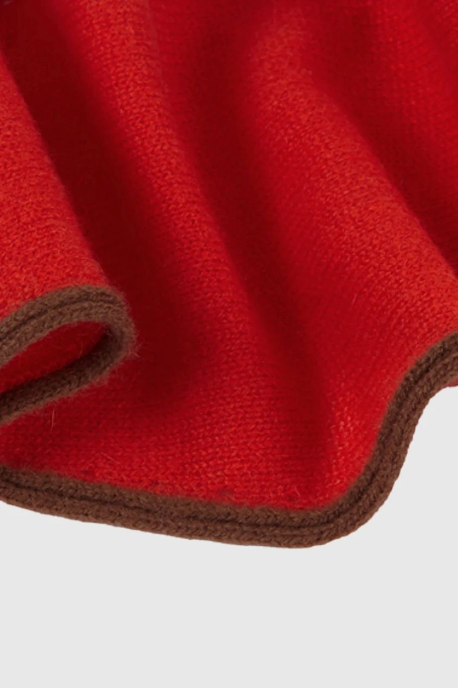 Stone Cashmere Diamond Scarf - Red/Brown
