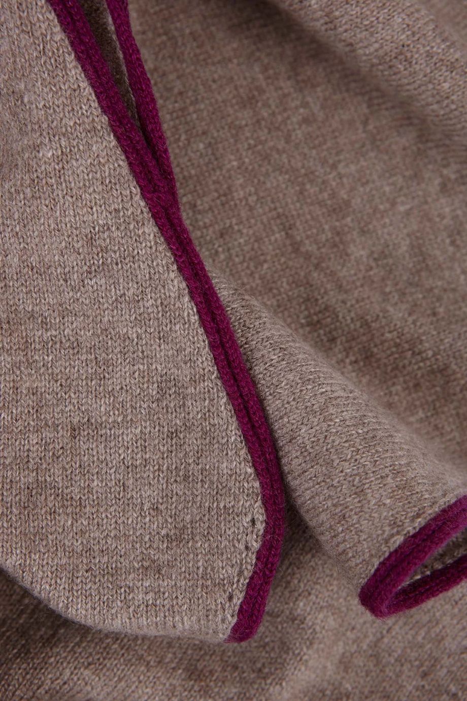Stone Diamond Cashmere Scarf - Sand/Berry