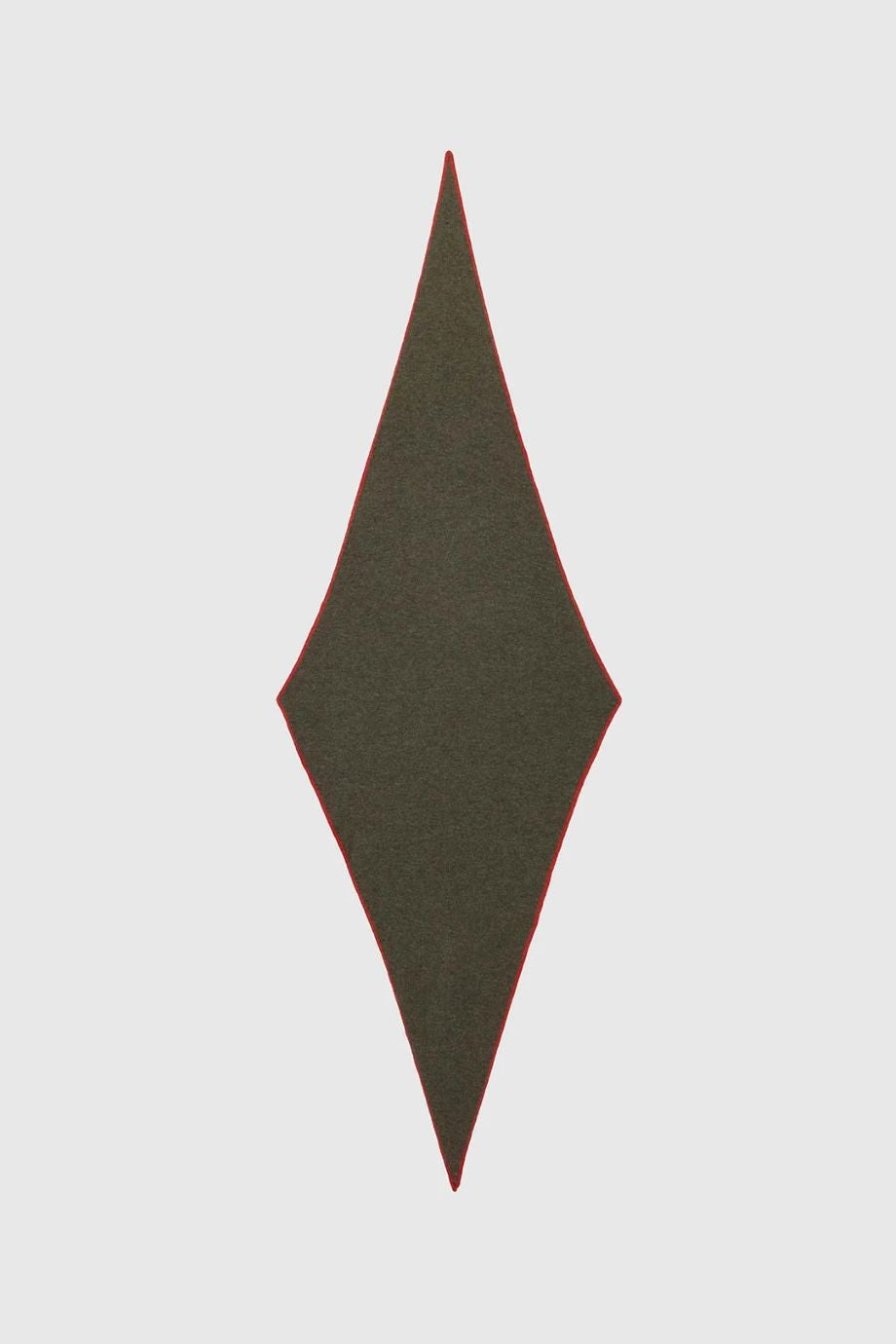 Stone Cashmere Diamond Scarf - Olive/Burnt Orange