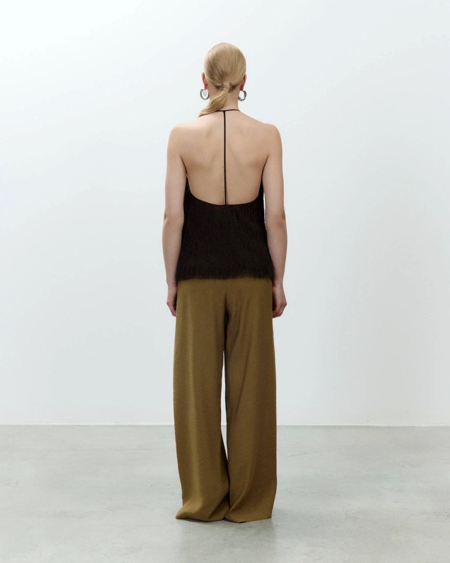 Alysi Fringe Cami - Chocolate