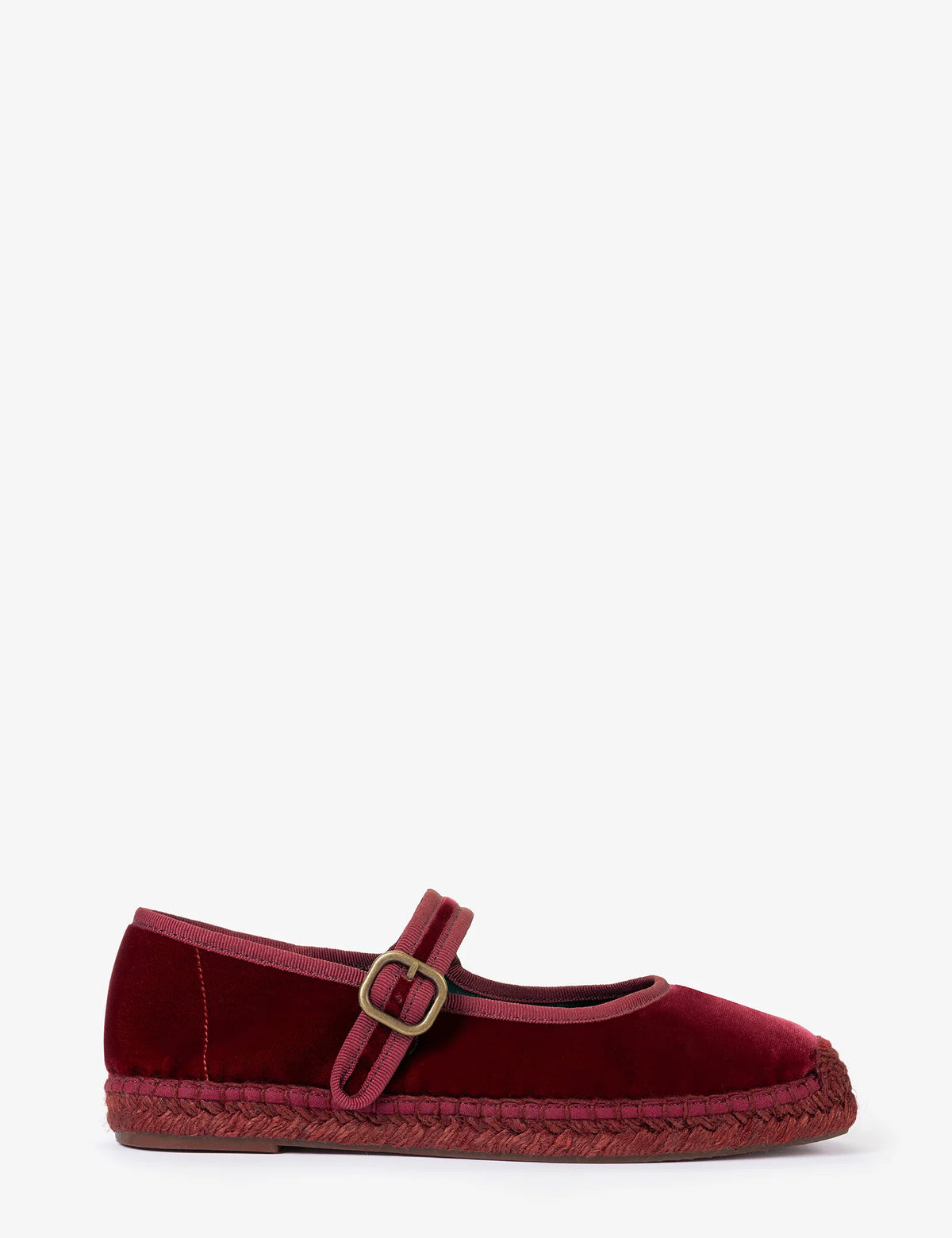 Penelope Chilvers Flora Velvet Espadrille - Moroccan Red