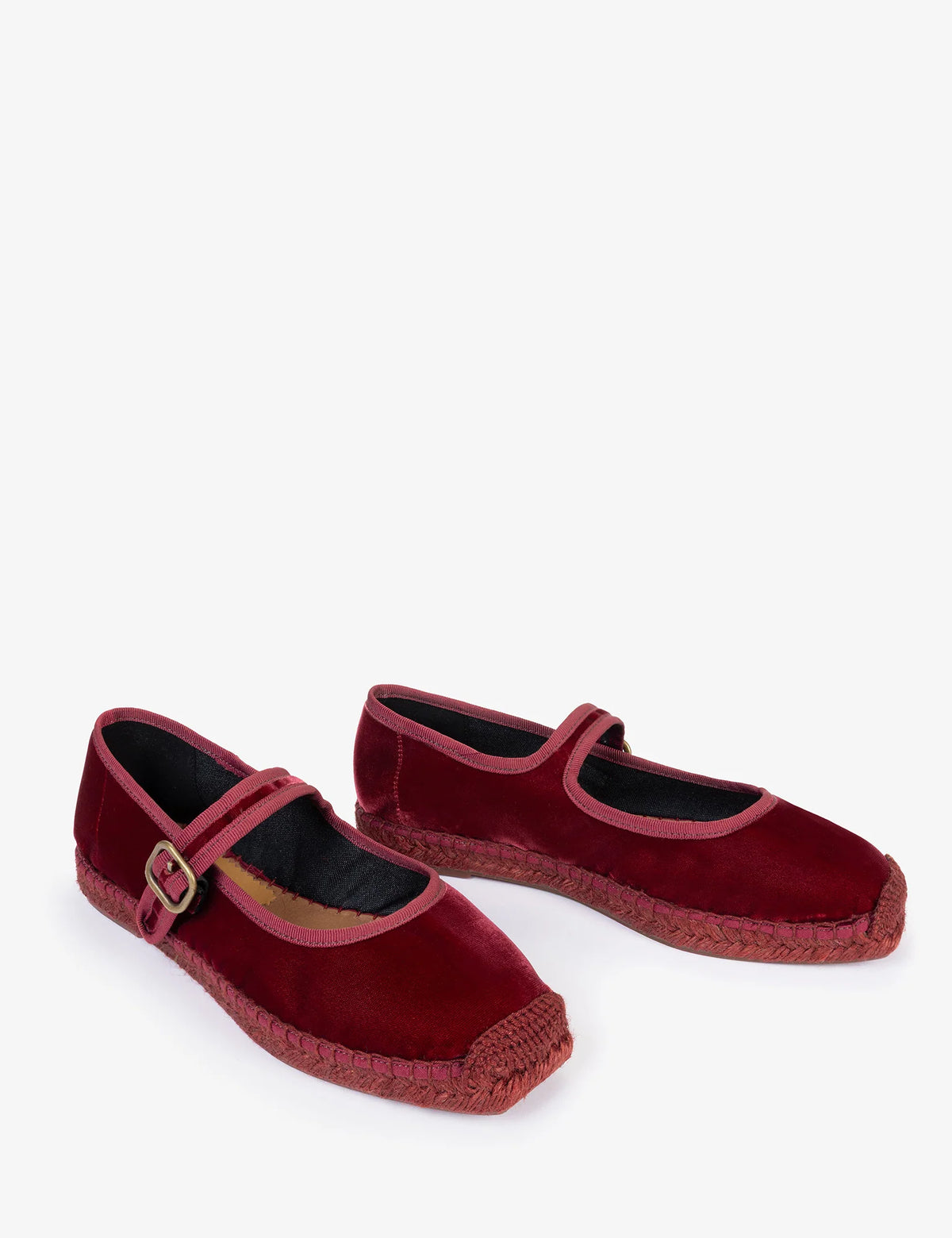 Penelope Chilvers Flora Velvet Espadrille - Moroccan Red
