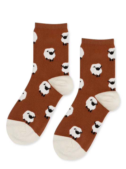 Hansel from Basel Frugal Sheep Crew Sock - Cinnamon