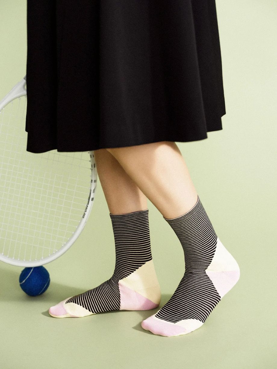 Hansel from Basel Ping Pong Sporty Crew Sock - Black