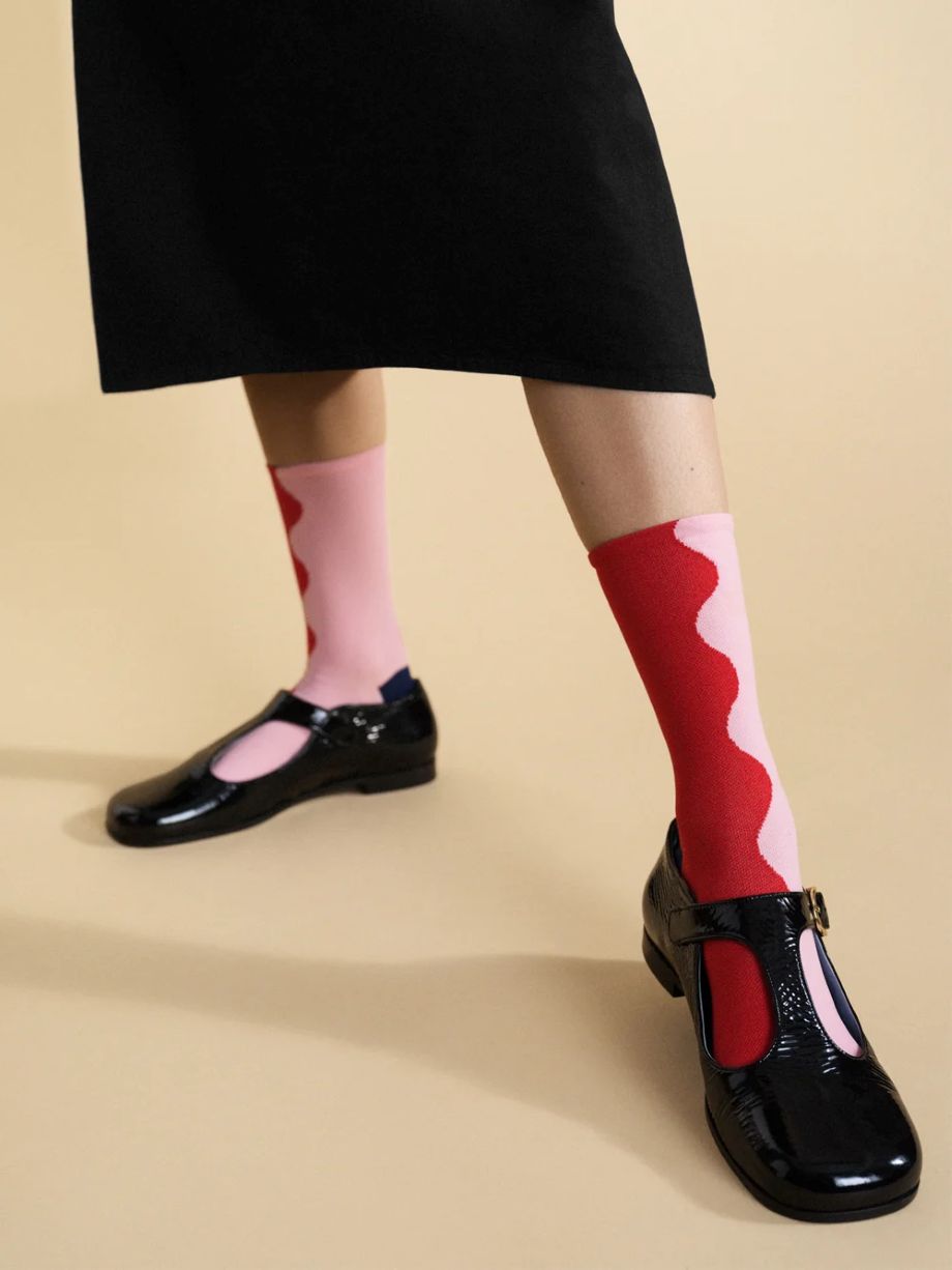 Hansel from Basel Gemini Sporty Crew Sock - Red