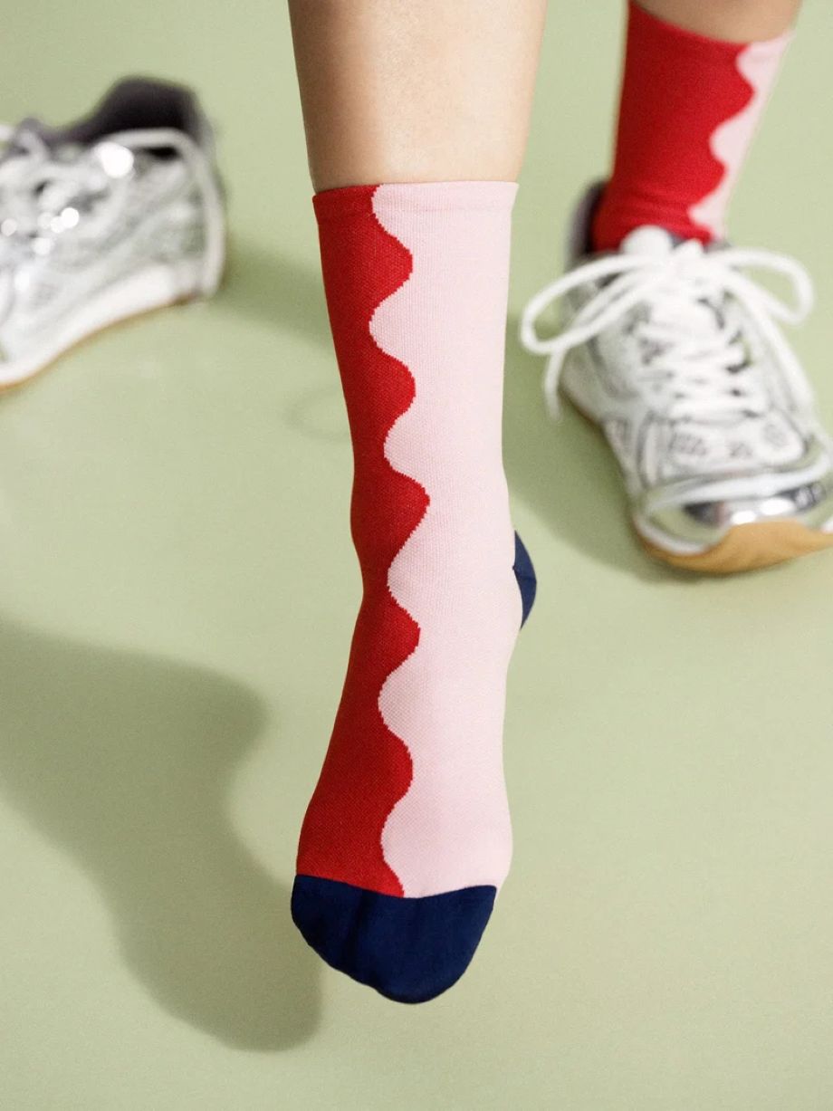 Hansel from Basel Gemini Sporty Crew Sock - Red