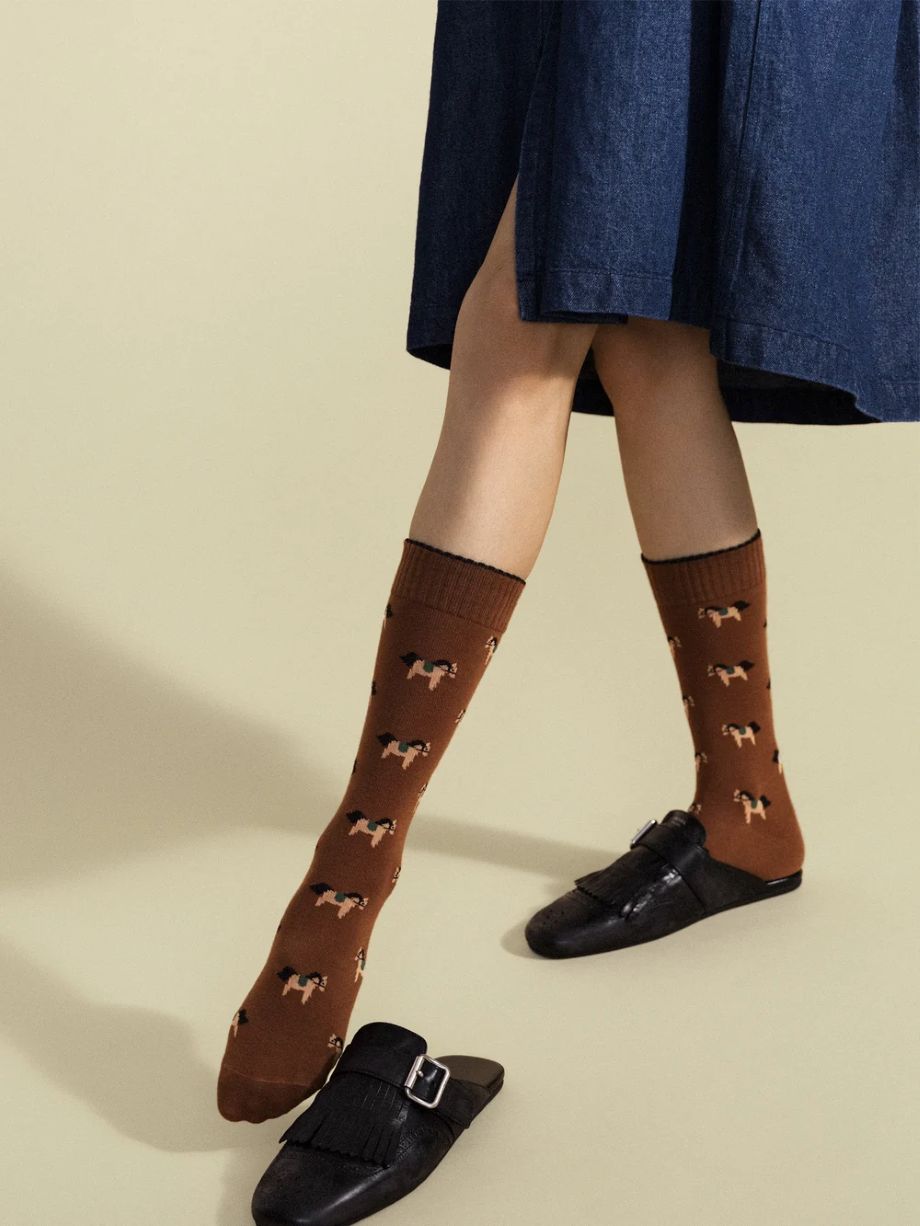 Hansel from Basel Equestrian Sock - Brown