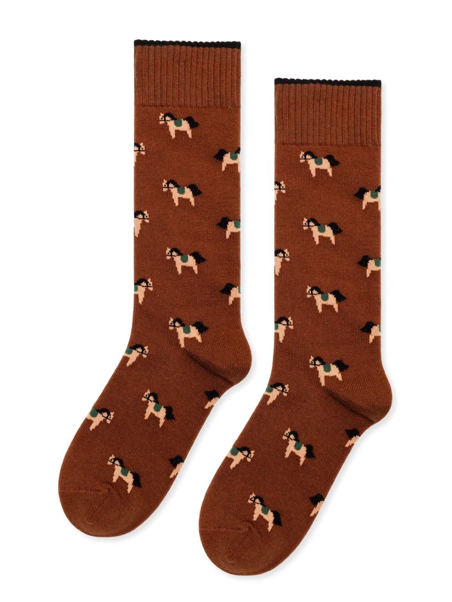 Hansel from Basel Equestrian Sock - Brown