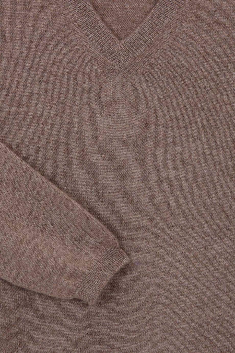 Stone V-Neck Cashmere Sweater - Sand