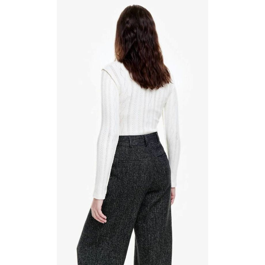 Smythe Pointelle Knit Turteneck - Ivory