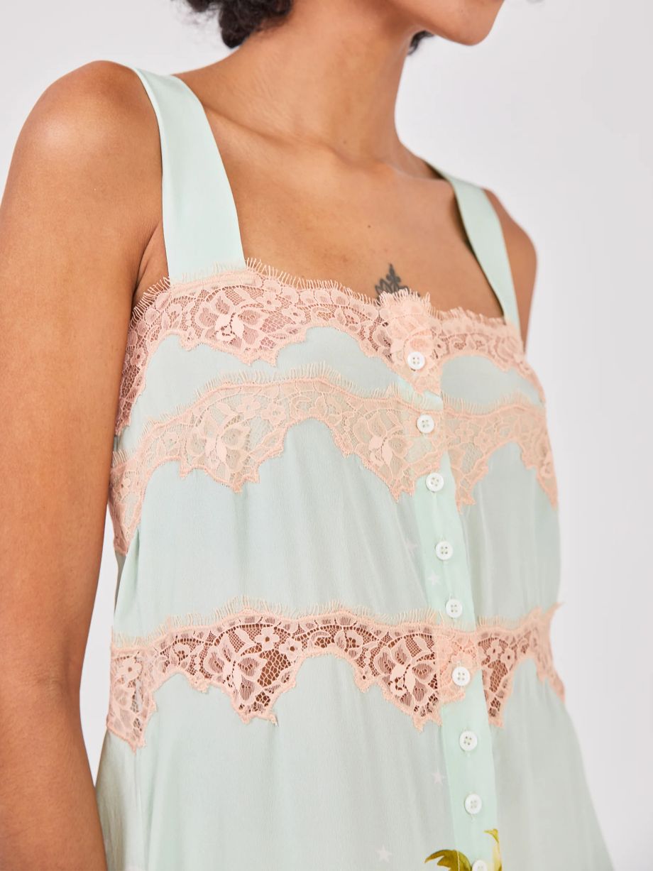 Hayley Menzies Palmera Silk Dress - Mint