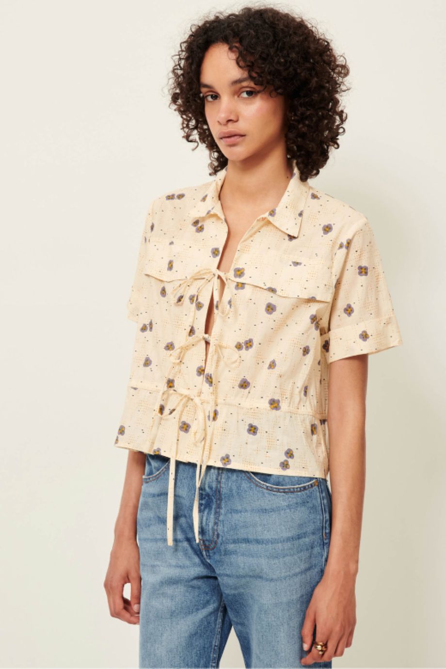 Sessun Chiavari Short Sleeve Blouse - Plein Sel Seti
