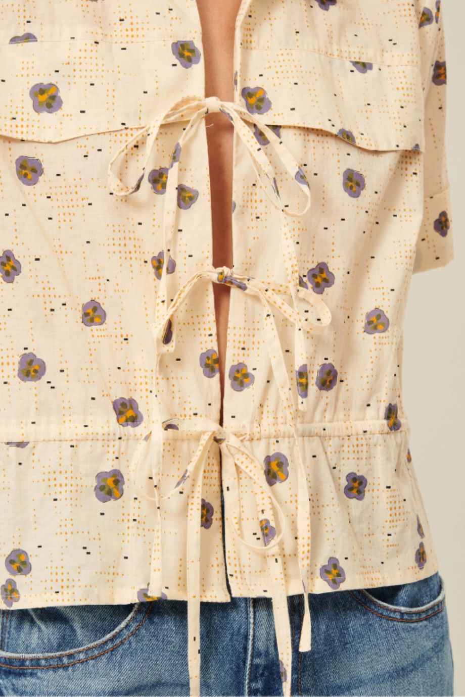 Sessun Chiavari Short Sleeve Blouse - Plein Sel Seti