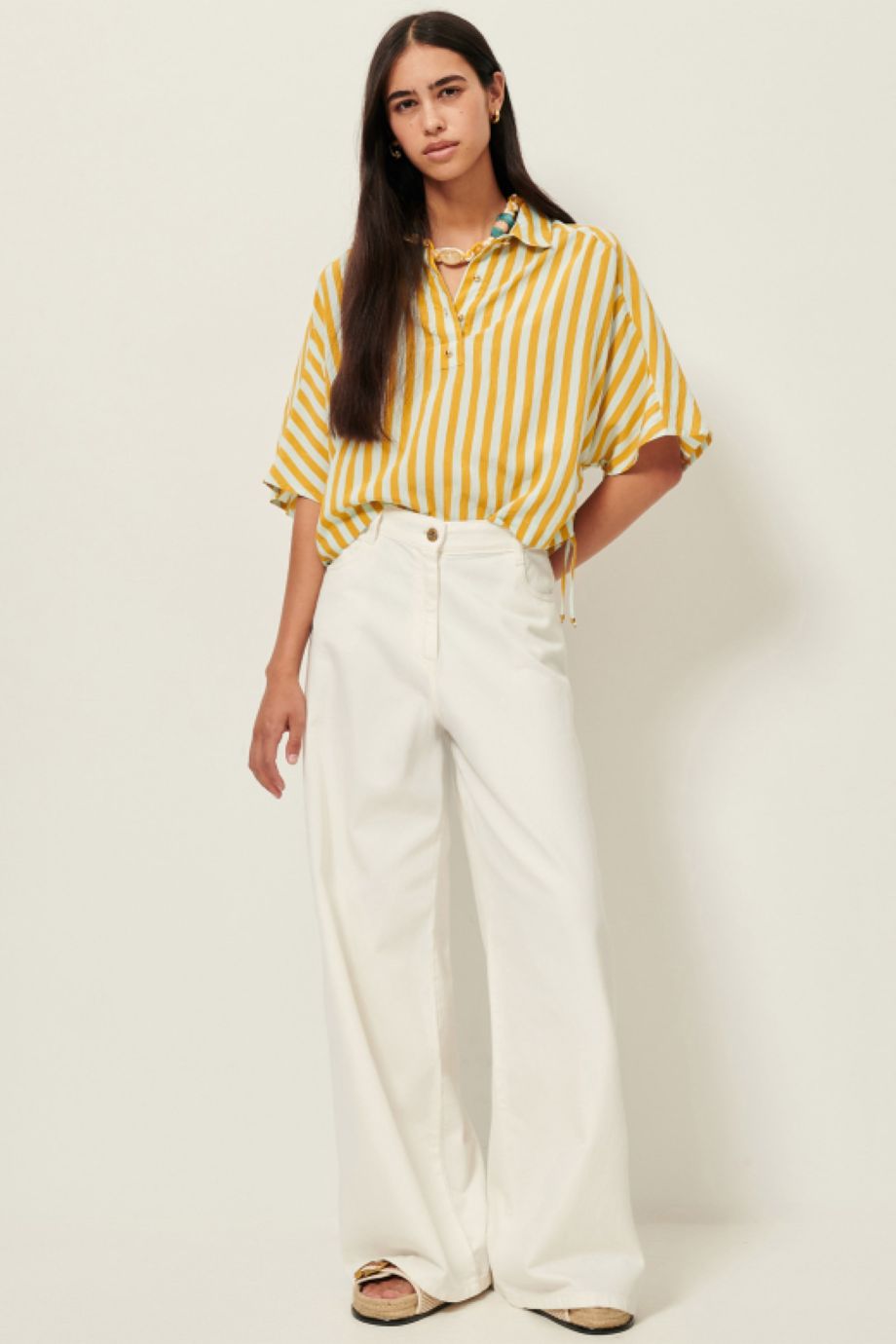 Sessun Lido Short Sleeve Blouse - Lagune
