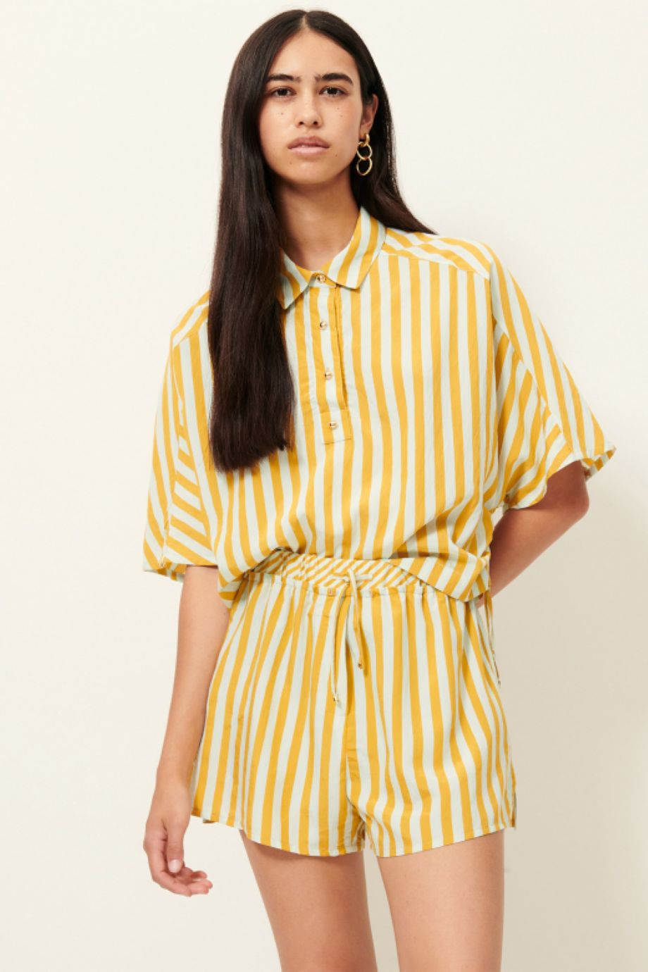Sessun Lido Short Sleeve Blouse - Lagune