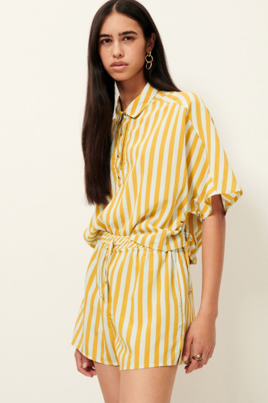 Sessun Lido Short Sleeve Blouse - Lagune