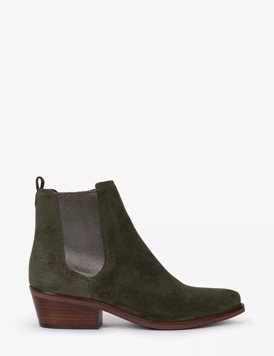 Penelope Chilvers Rove Suede Boot - Khaki/Pewter