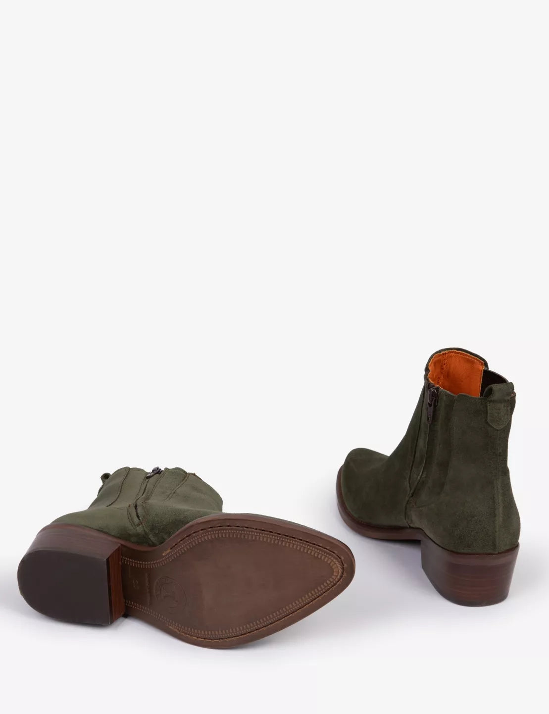 Penelope Chilvers Rove Suede Boot - Khaki/Pewter