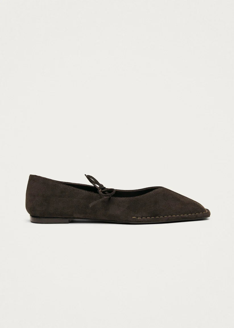 Alohas Sway Suede Ballet Flats - Coffee