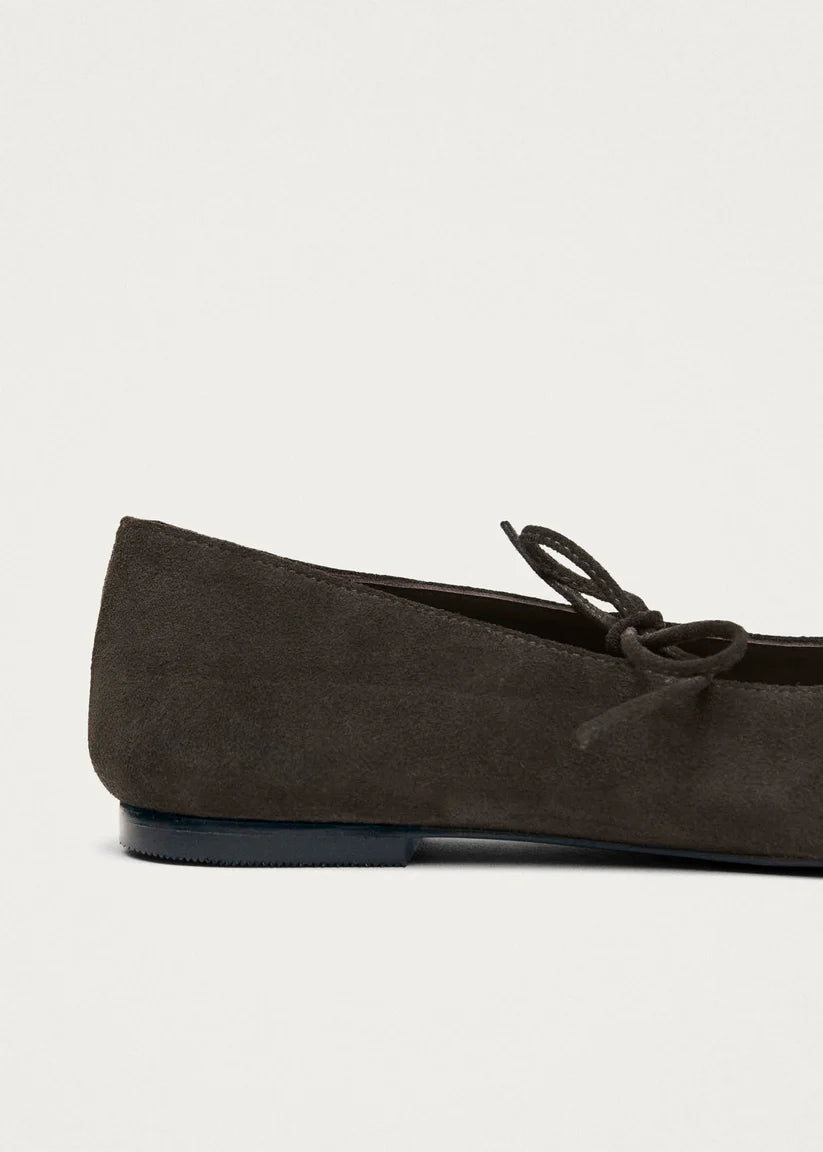 Alohas Sway Suede Ballet Flats - Coffee