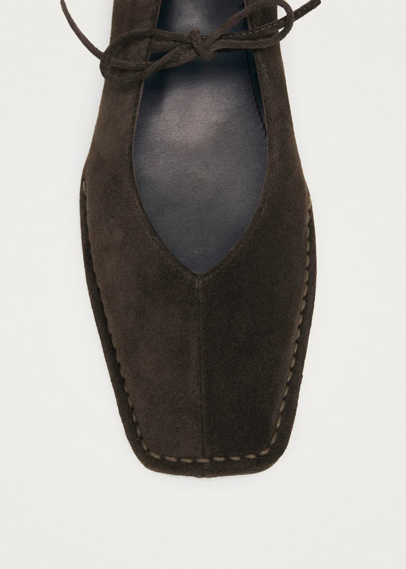 Alohas Sway Suede Ballet Flats - Coffee