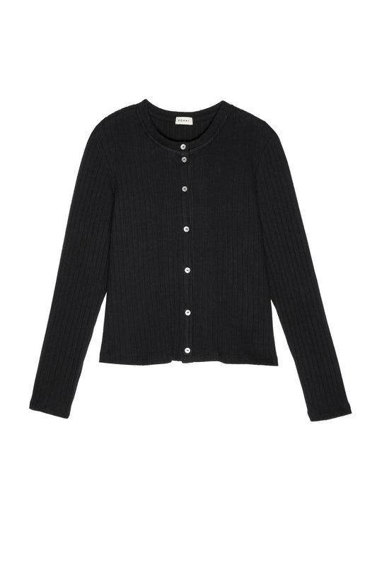 Donni Sweater Rib Cardi - Jet