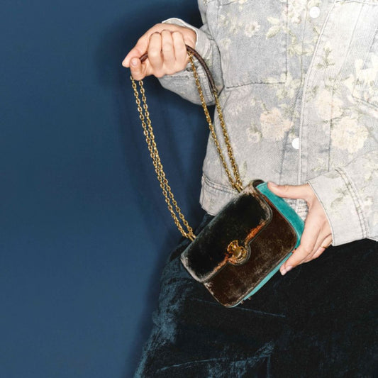 Claris Virot Velvet Mini Ava Crossbody Bag - Terracielo